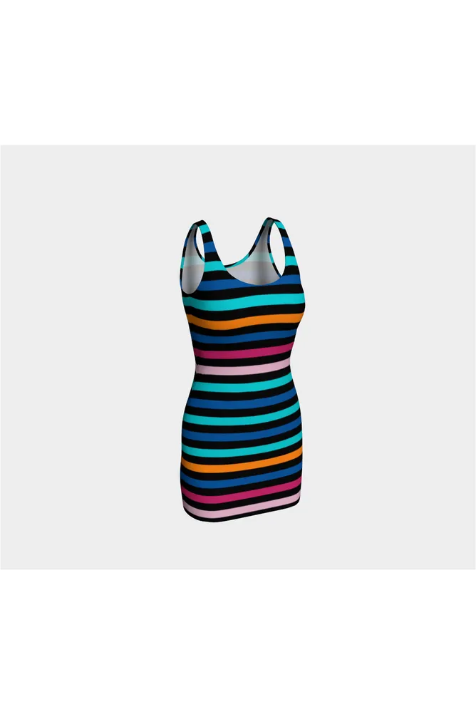 Color Stripes Bodycon Dress