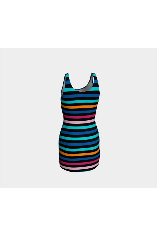 Color Stripes Bodycon Dress
