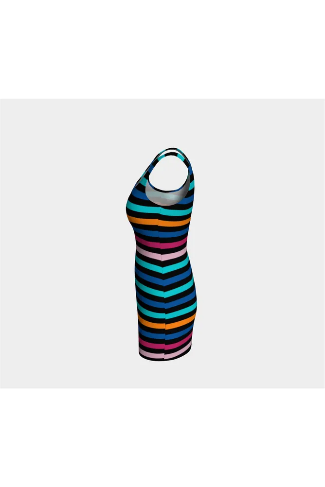 Color Stripes Bodycon Dress