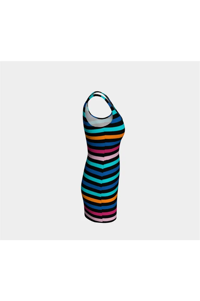 Color Stripes Bodycon Dress