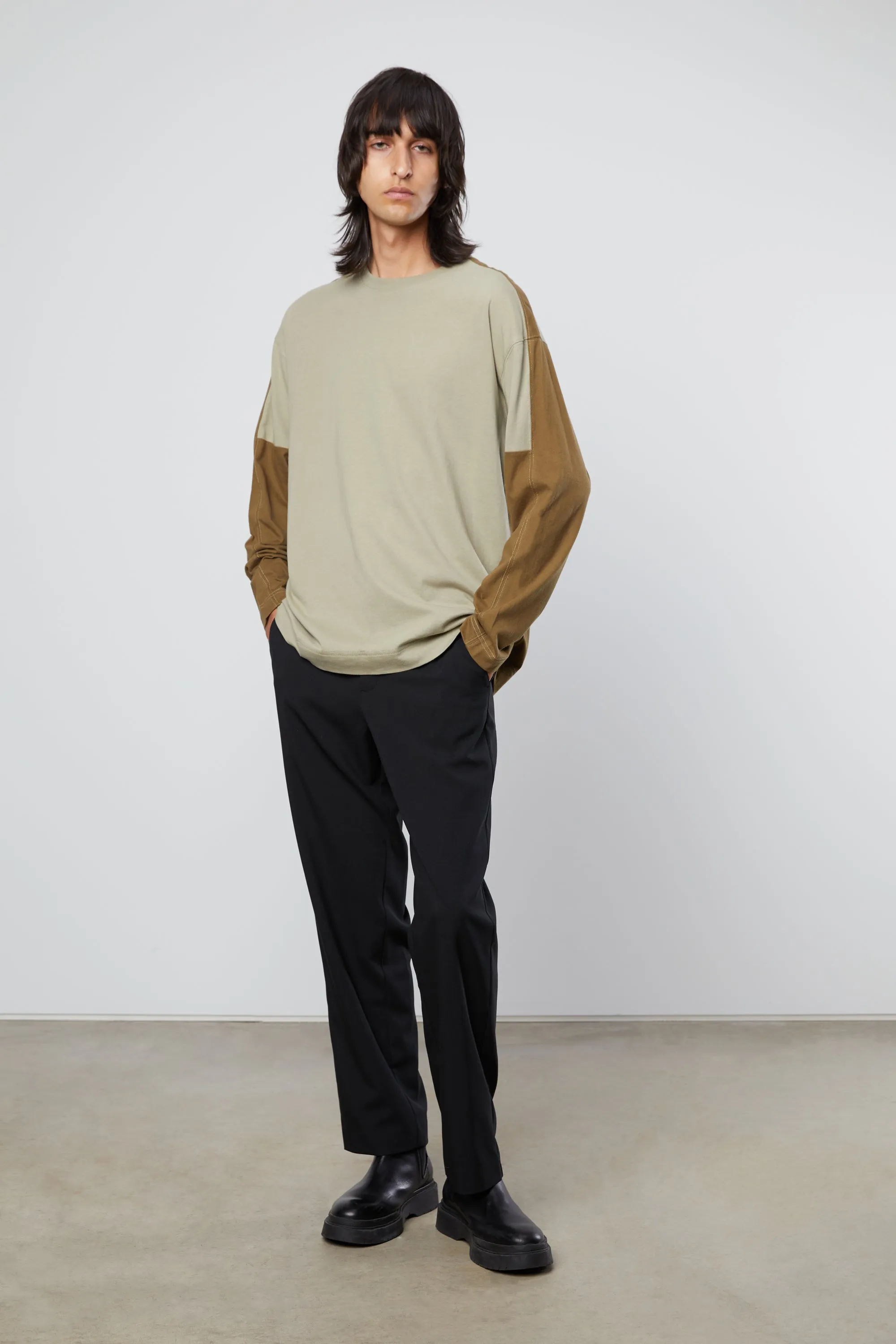 COLOUR BLOCK KNIT TOP