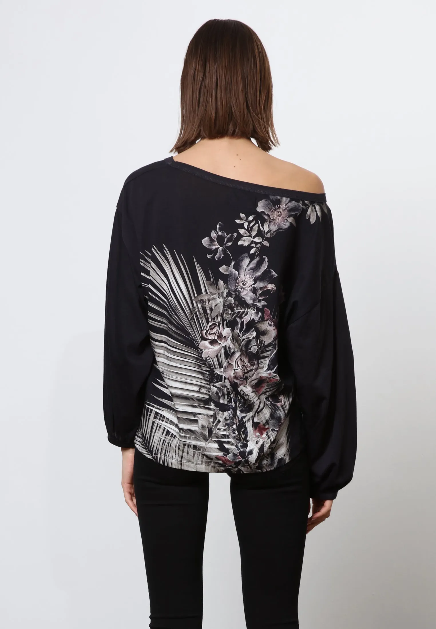 COMET LS TOP FLOWER BLACK
