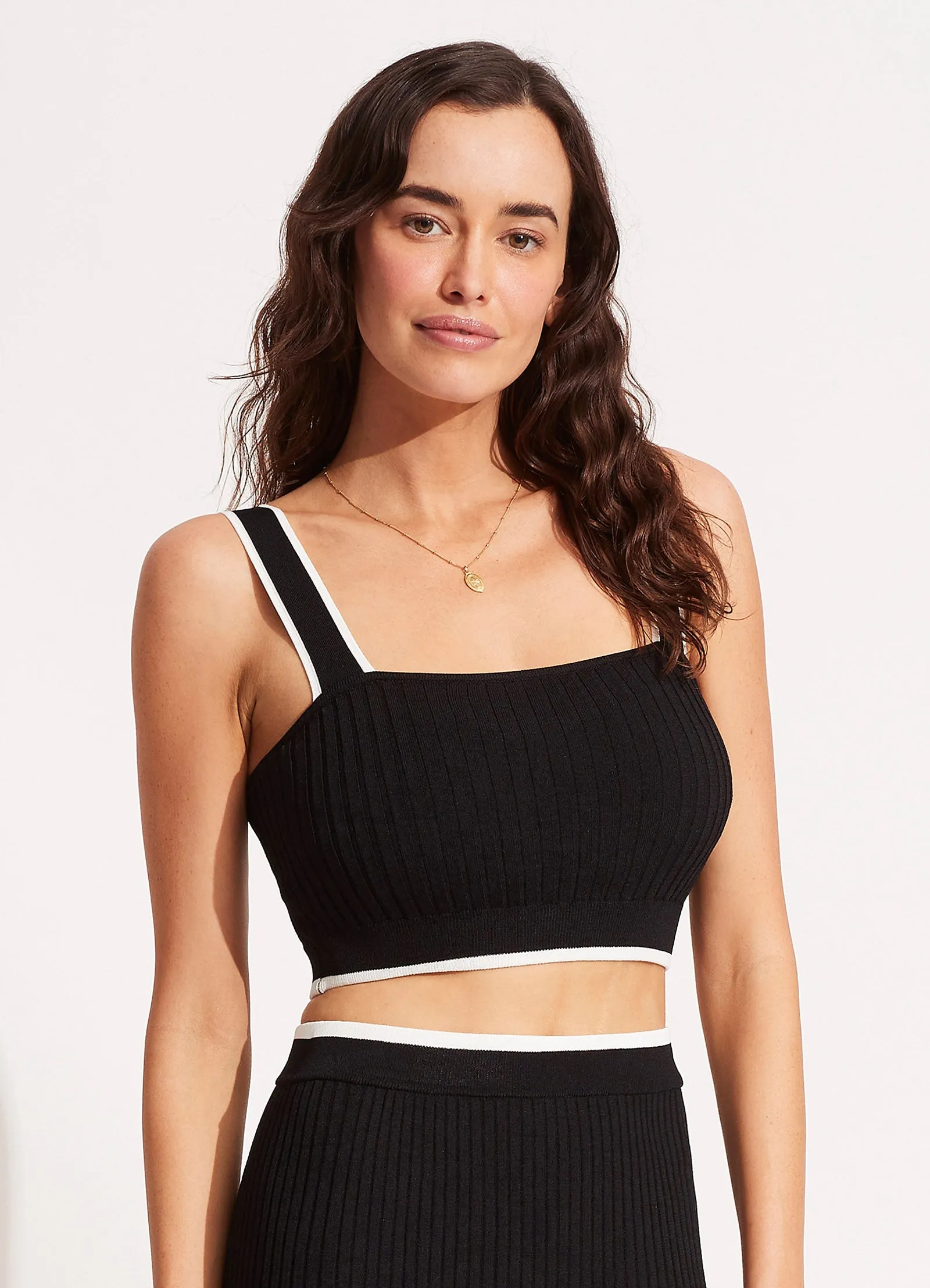 Coral Knit Top - Black