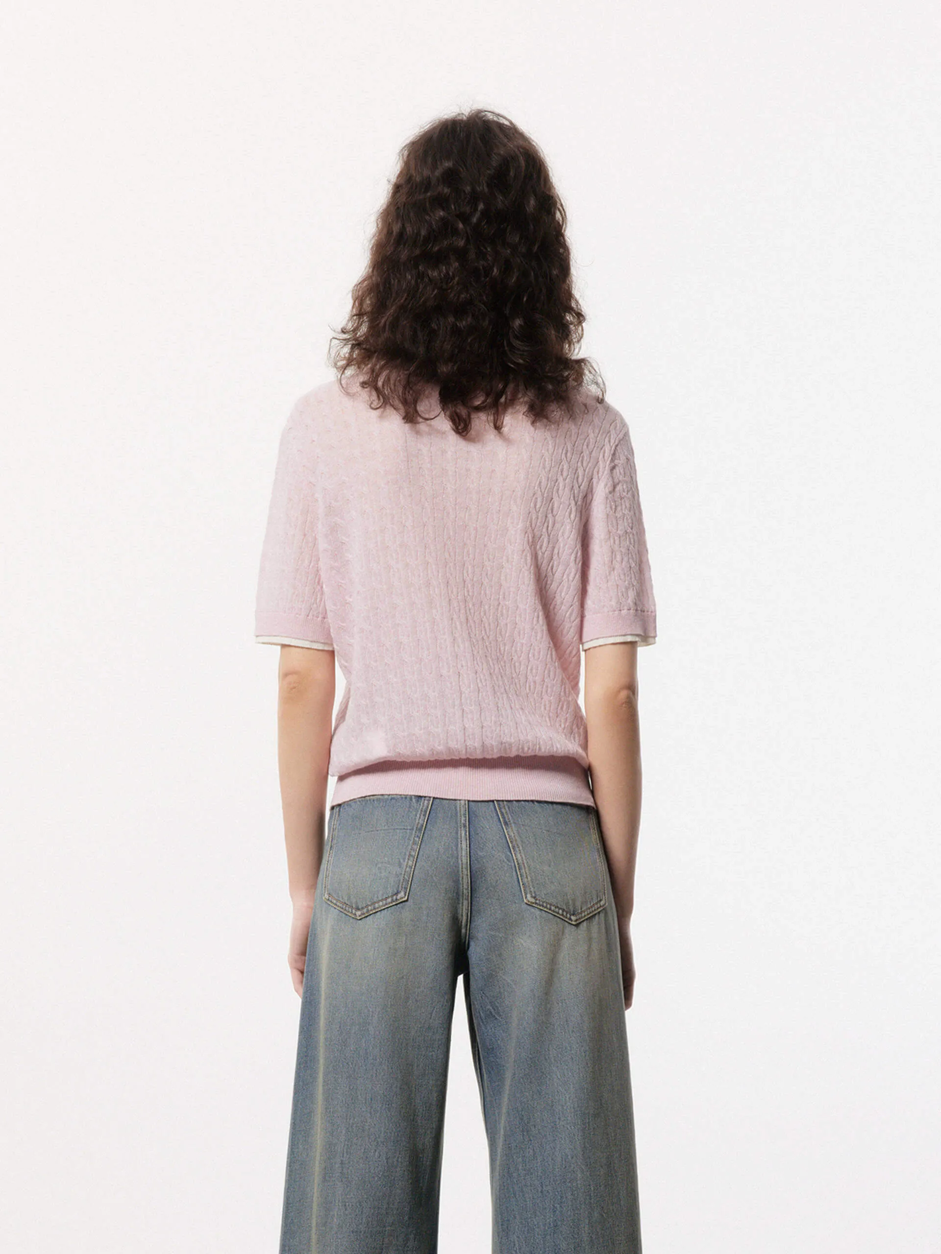 Cotton Linen Knit Top
