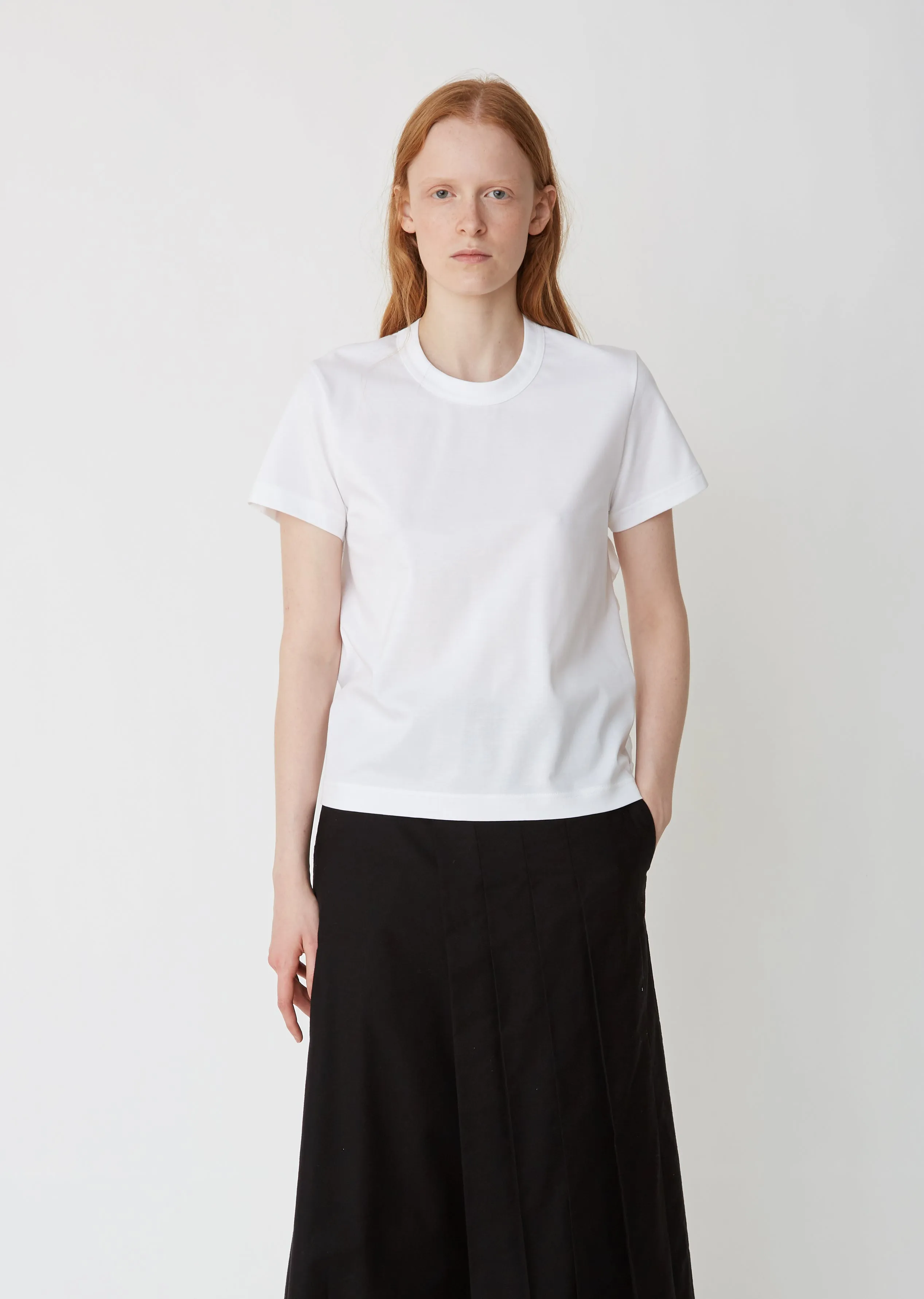 Cotton Ponte Short Sleeve Top