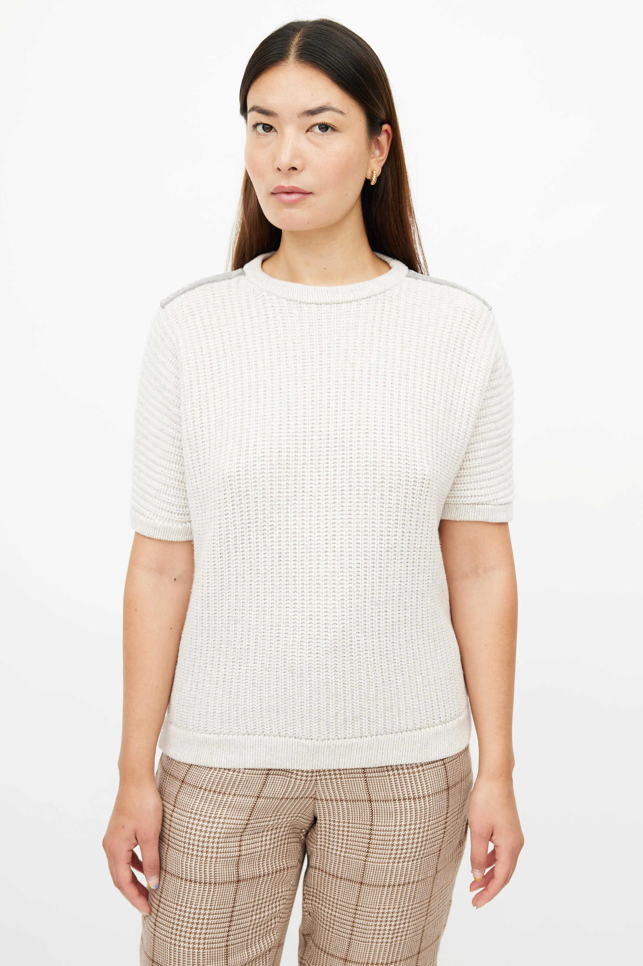 Cream Monilli Knit Top