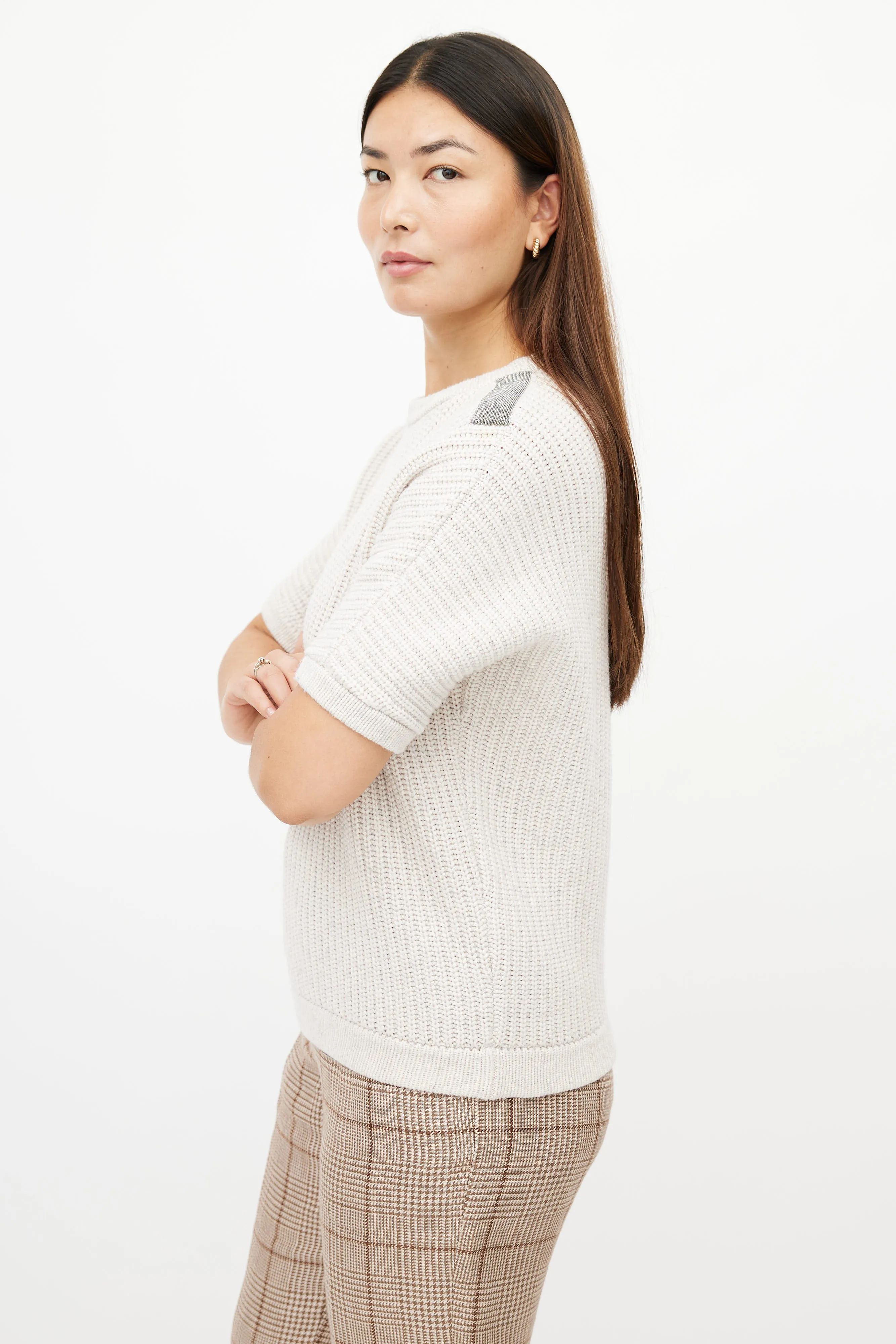 Cream Monilli Knit Top
