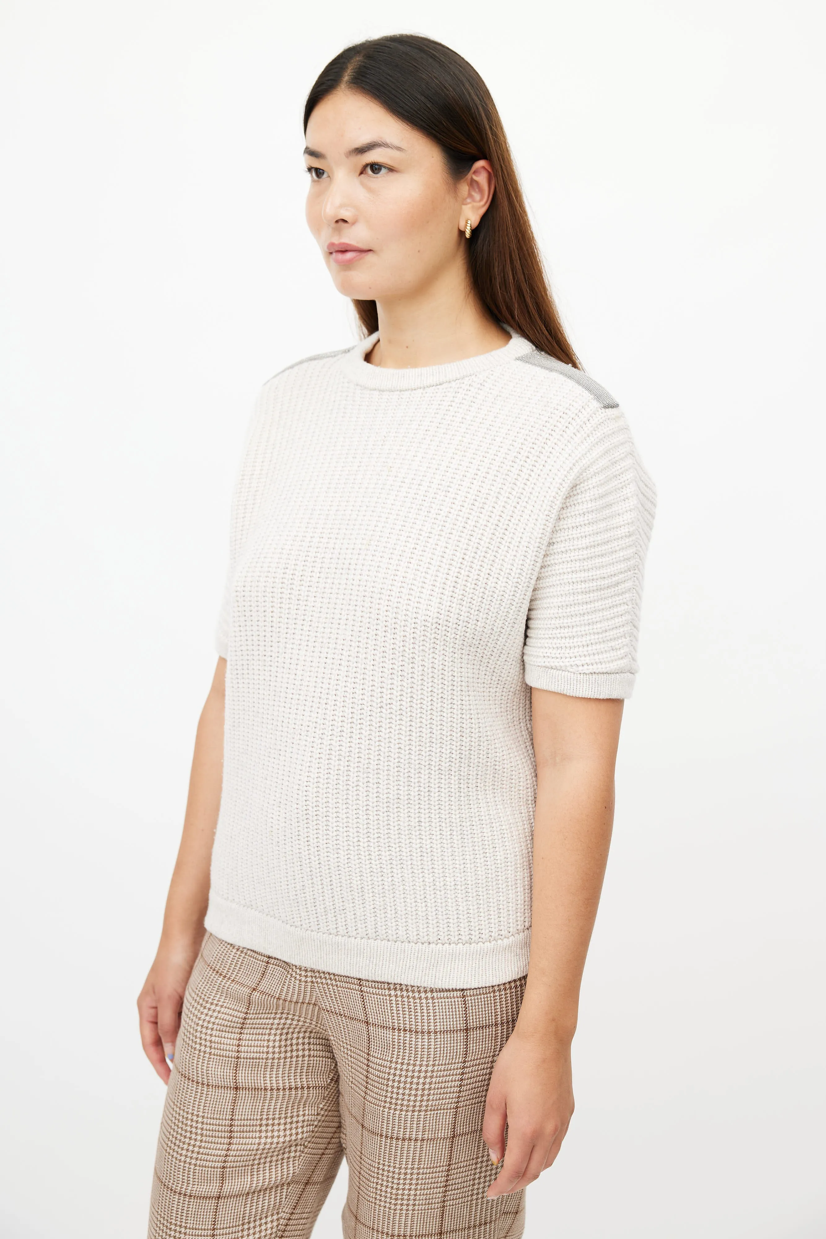 Cream Monilli Knit Top