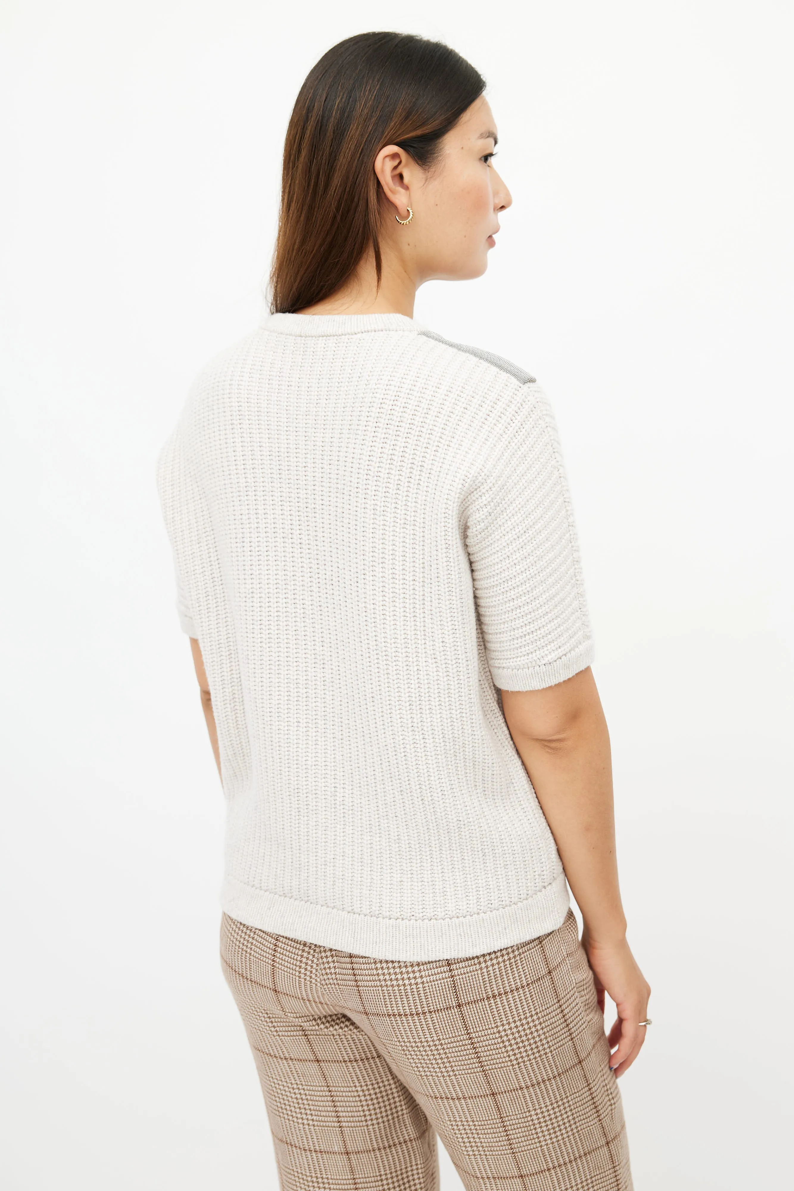 Cream Monilli Knit Top