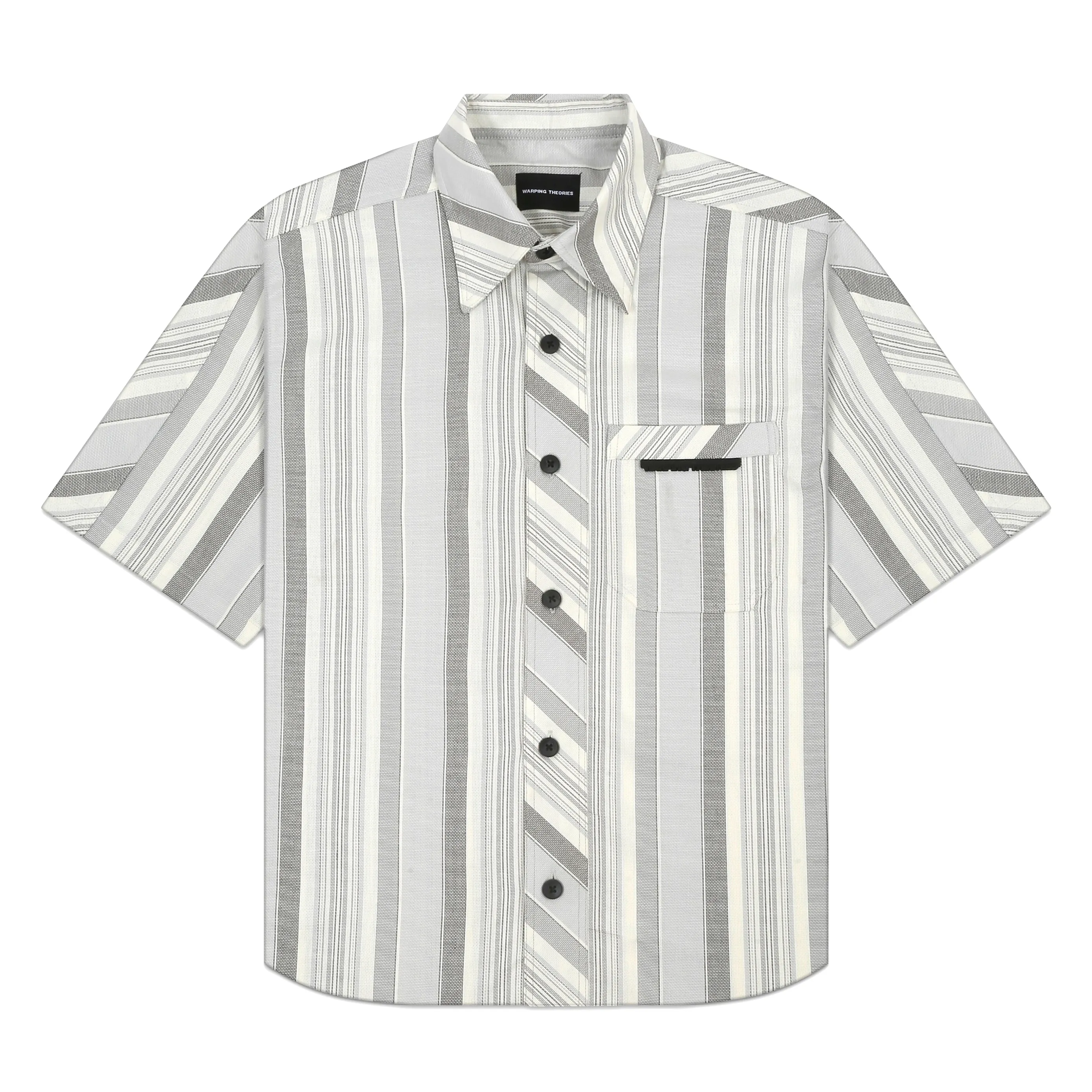 CROSS CUT STRIPE SHIRT