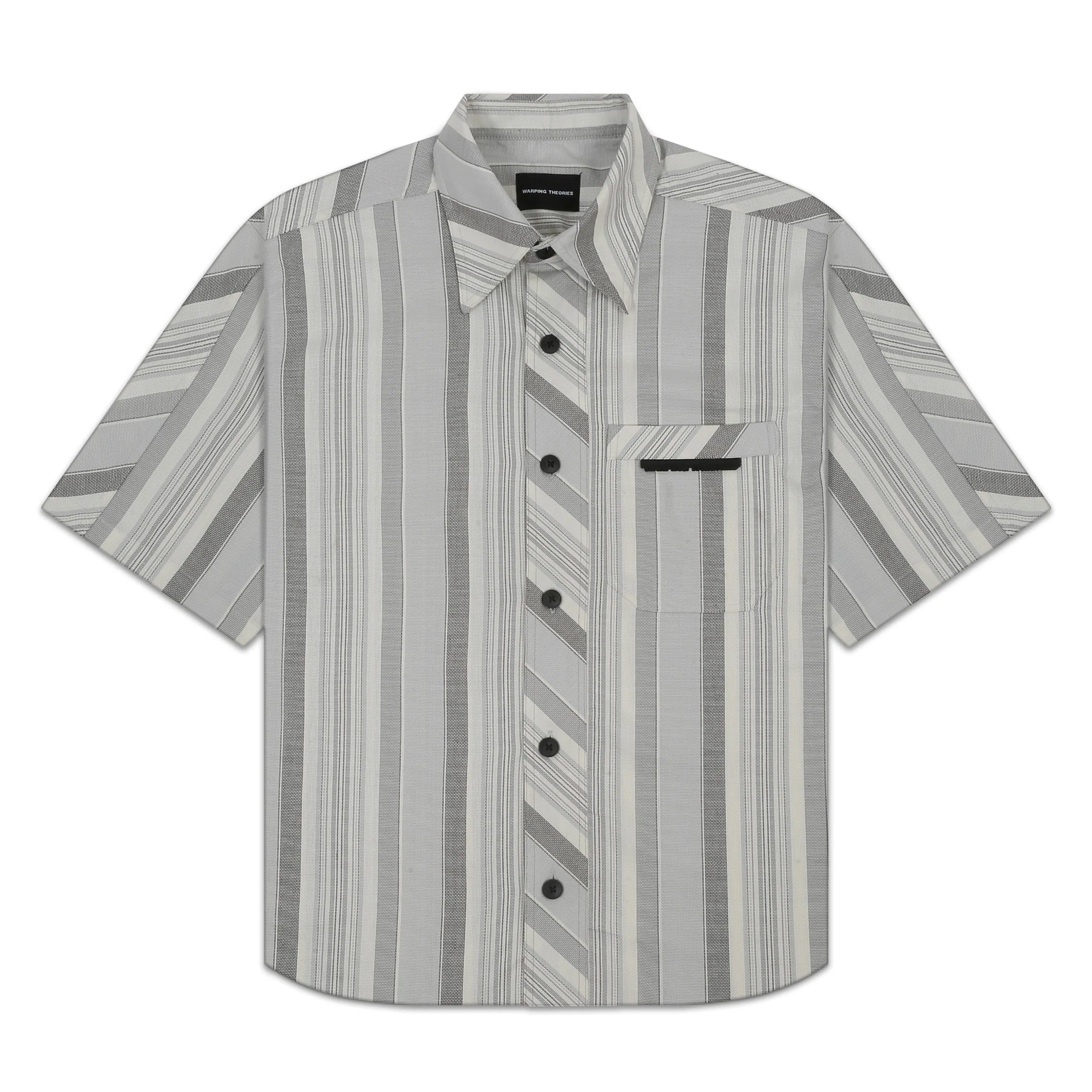 CROSS CUT STRIPE SHIRT