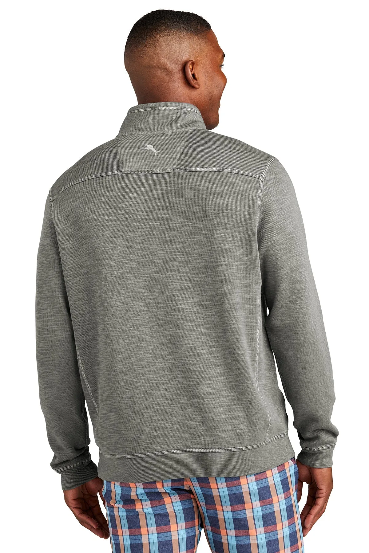 Custom Tommy Bahama Tobago Bay Quarter Zip ST226342TB Cave Grey