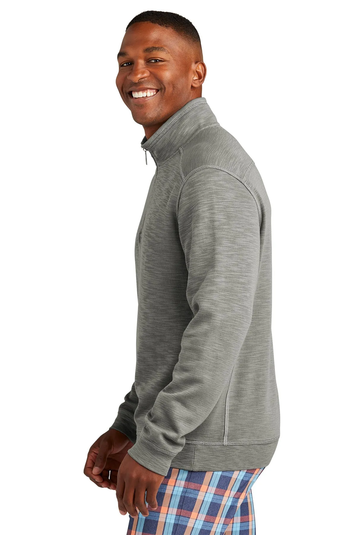 Custom Tommy Bahama Tobago Bay Quarter Zip ST226342TB Cave Grey
