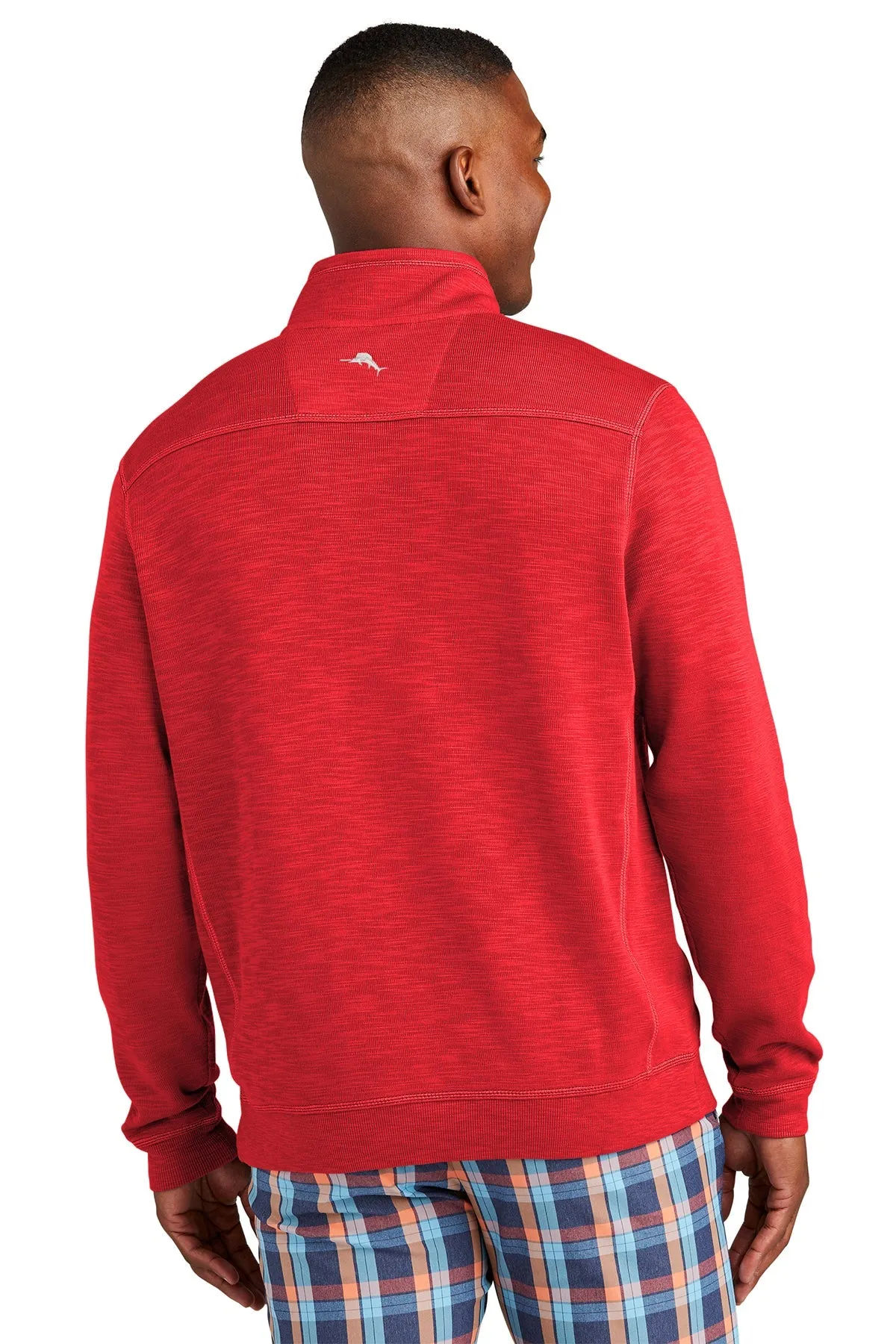 Custom Tommy Bahama Tobago Bay Quarter Zip ST226342TB Chili Pepper