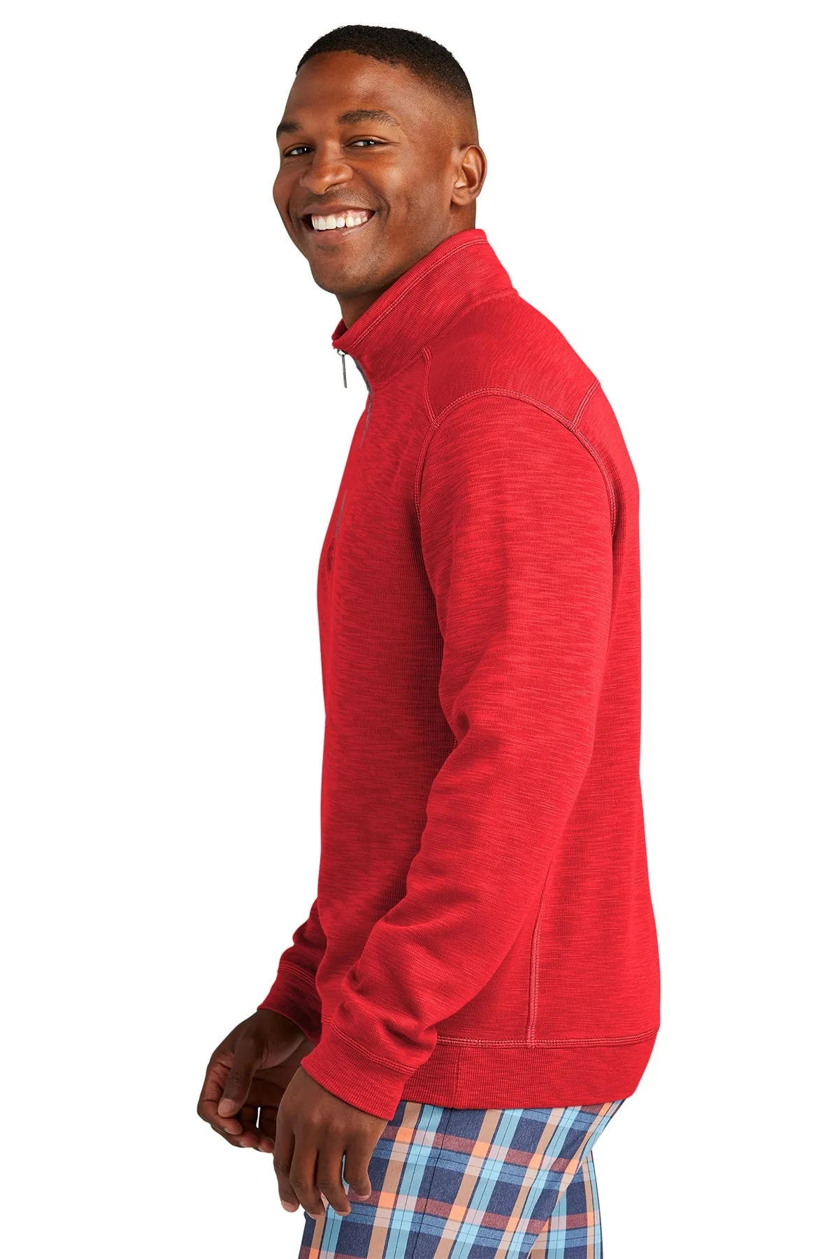 Custom Tommy Bahama Tobago Bay Quarter Zip ST226342TB Chili Pepper