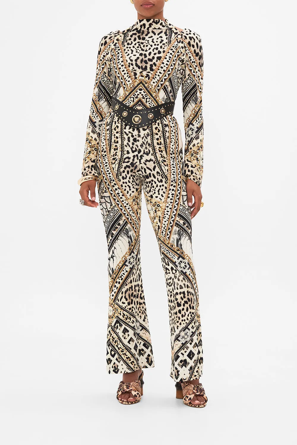 CUT OUT SHOULDER KNIT TOP MOSAIC MUSE