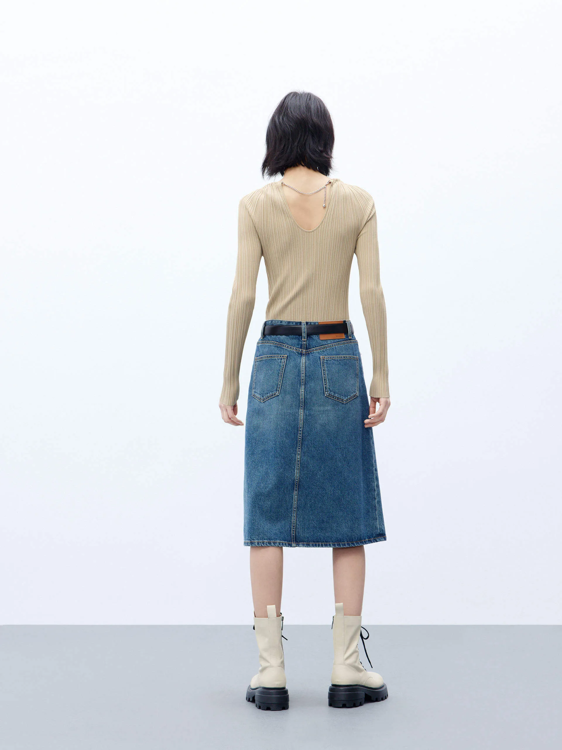 Cutout Details Knit Top