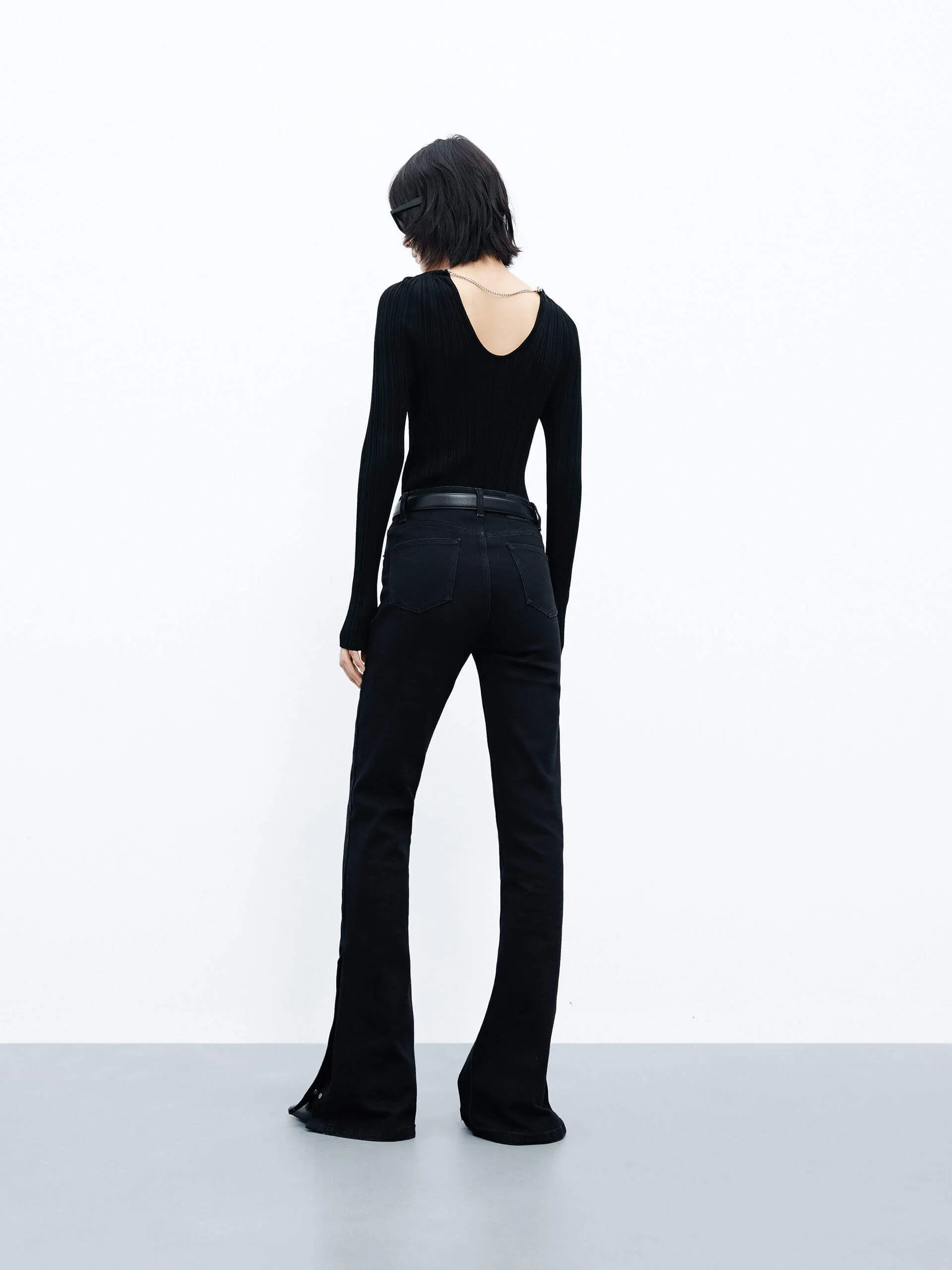 Cutout Details Knit Top
