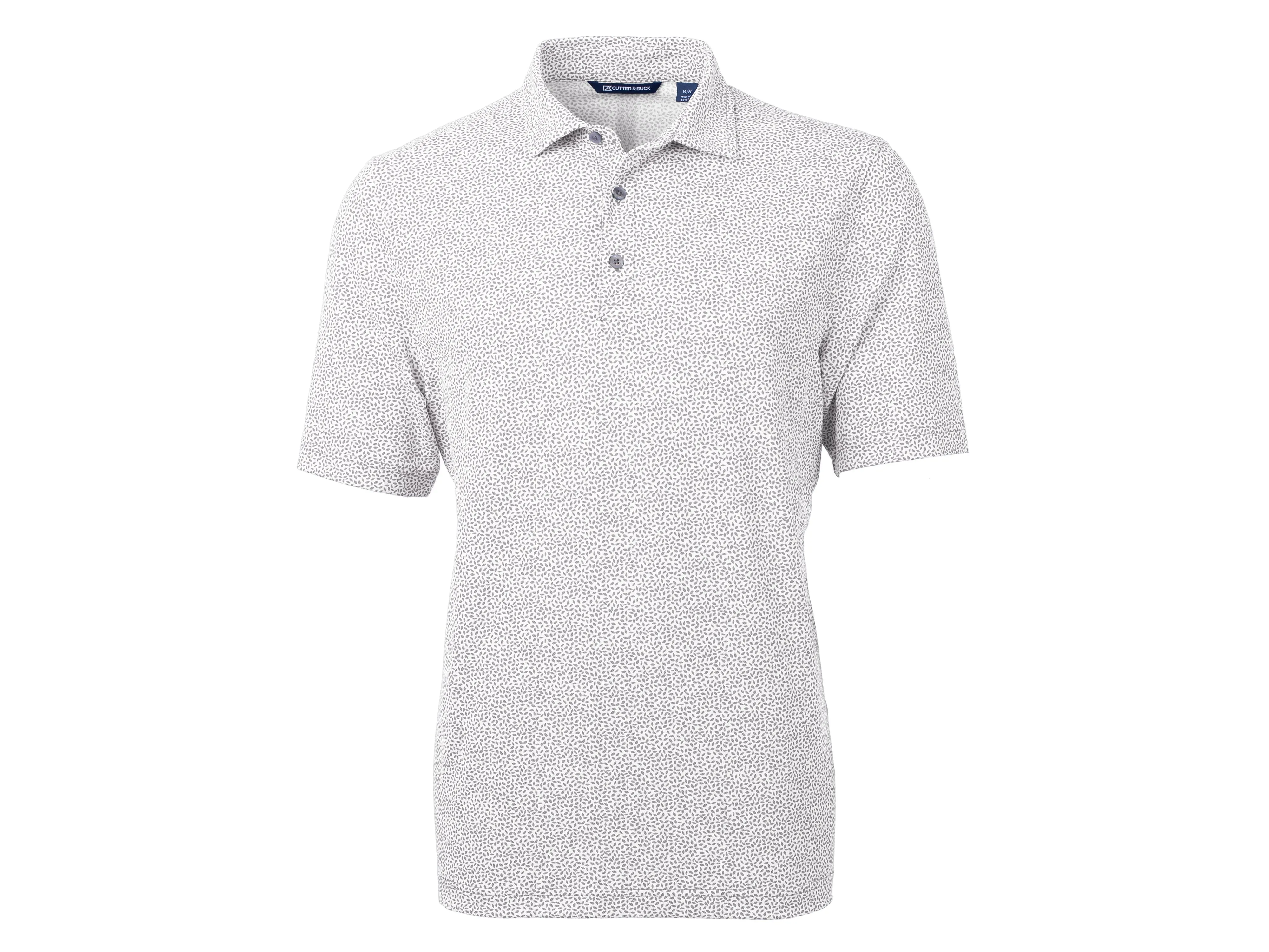 Cutter & Buck Virtue Eco Pique Botanical Print Recycled Mens Polo