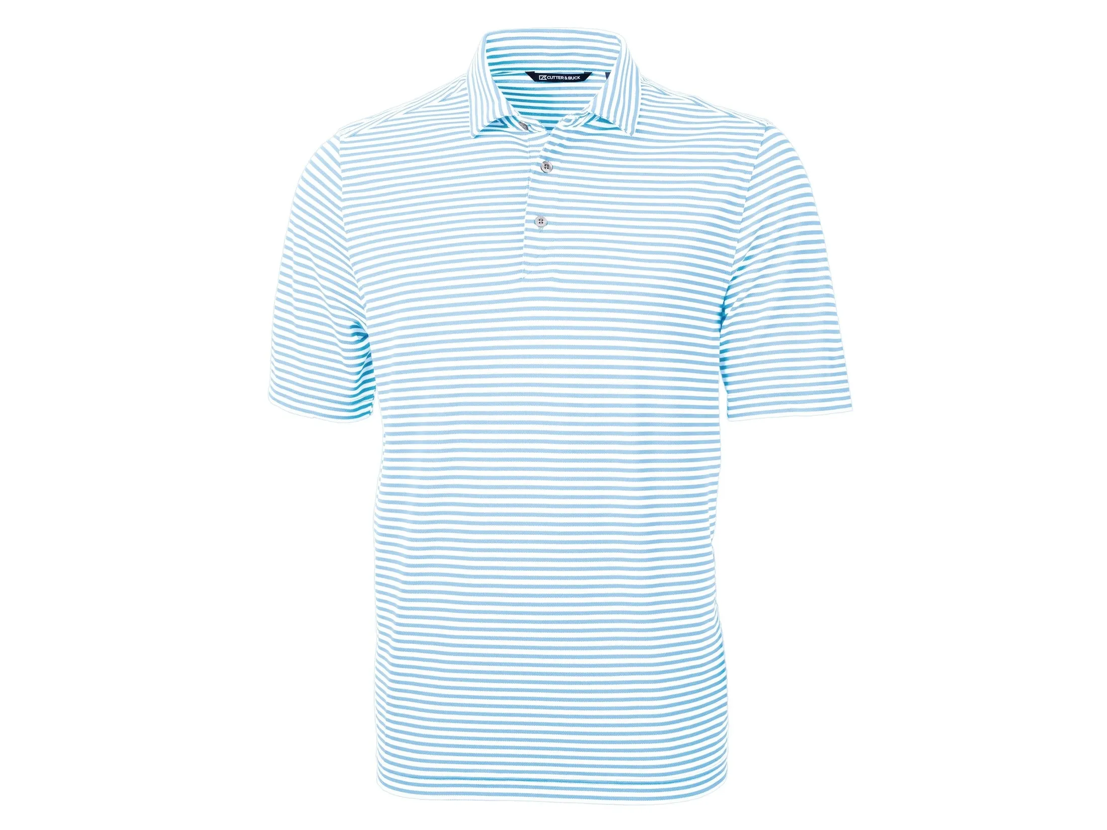 Cutter & Buck Virtue Eco Pique Stripe Recycled Mens Big and Tall Polo