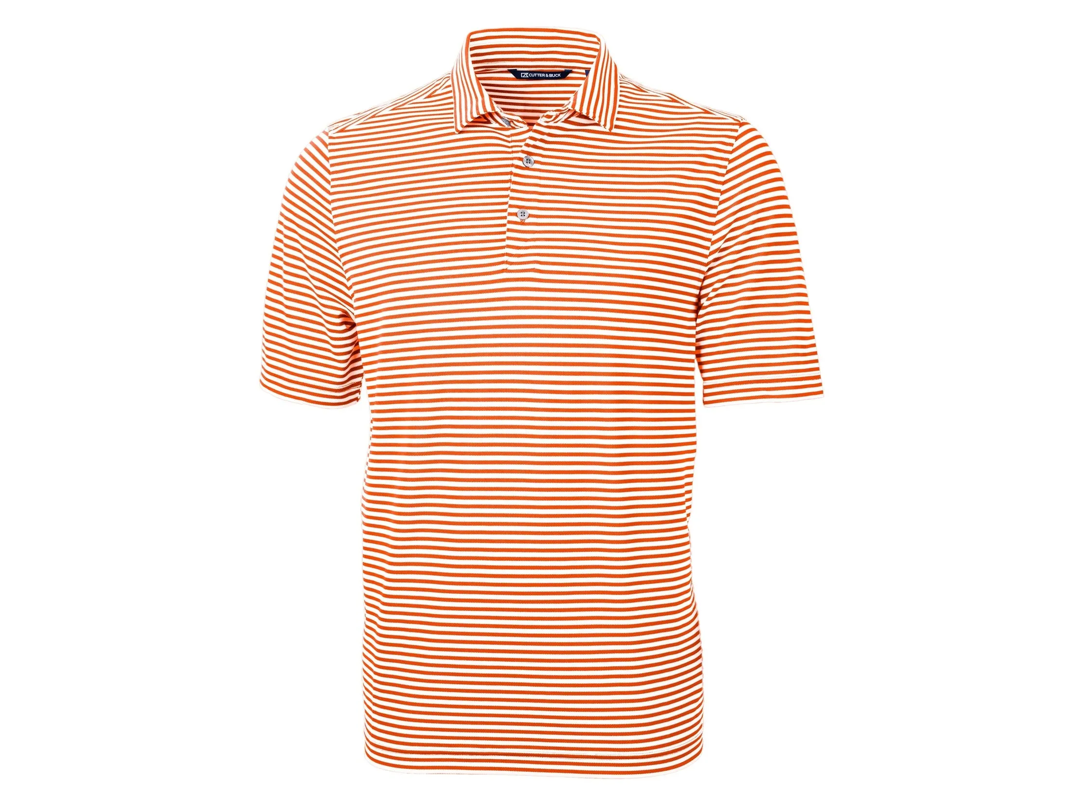Cutter & Buck Virtue Eco Pique Stripe Recycled Mens Big and Tall Polo