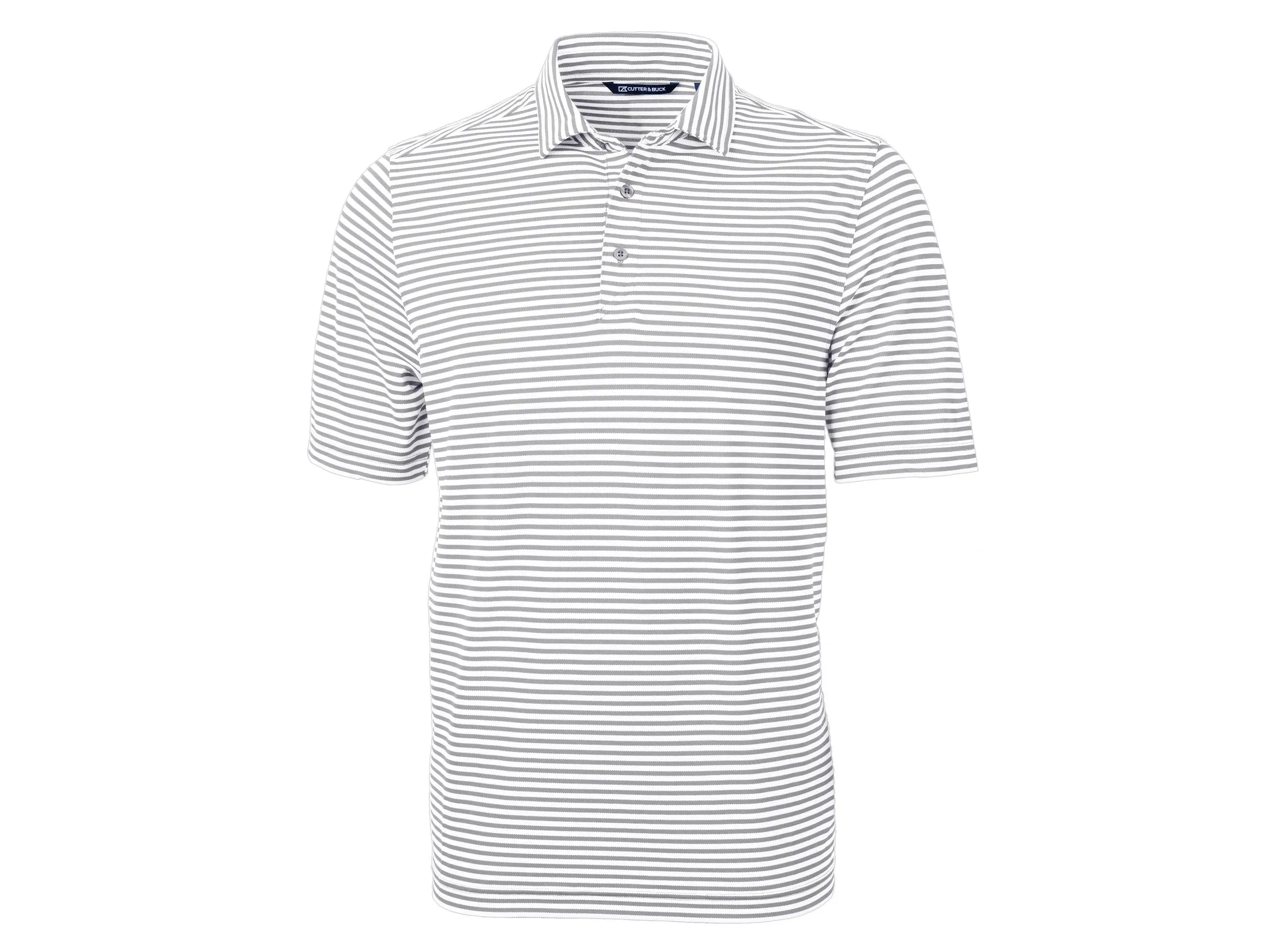 Cutter & Buck Virtue Eco Pique Stripe Recycled Mens Big and Tall Polo