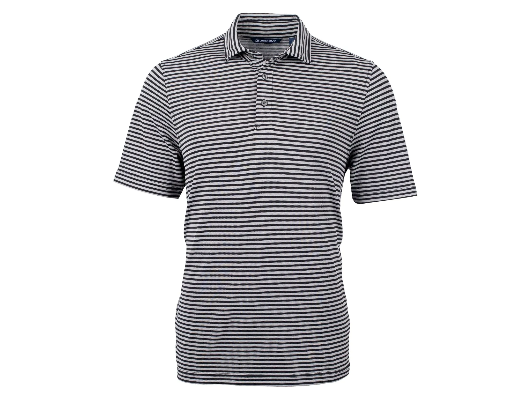 Cutter & Buck Virtue Eco Pique Stripe Recycled Mens Big and Tall Polo