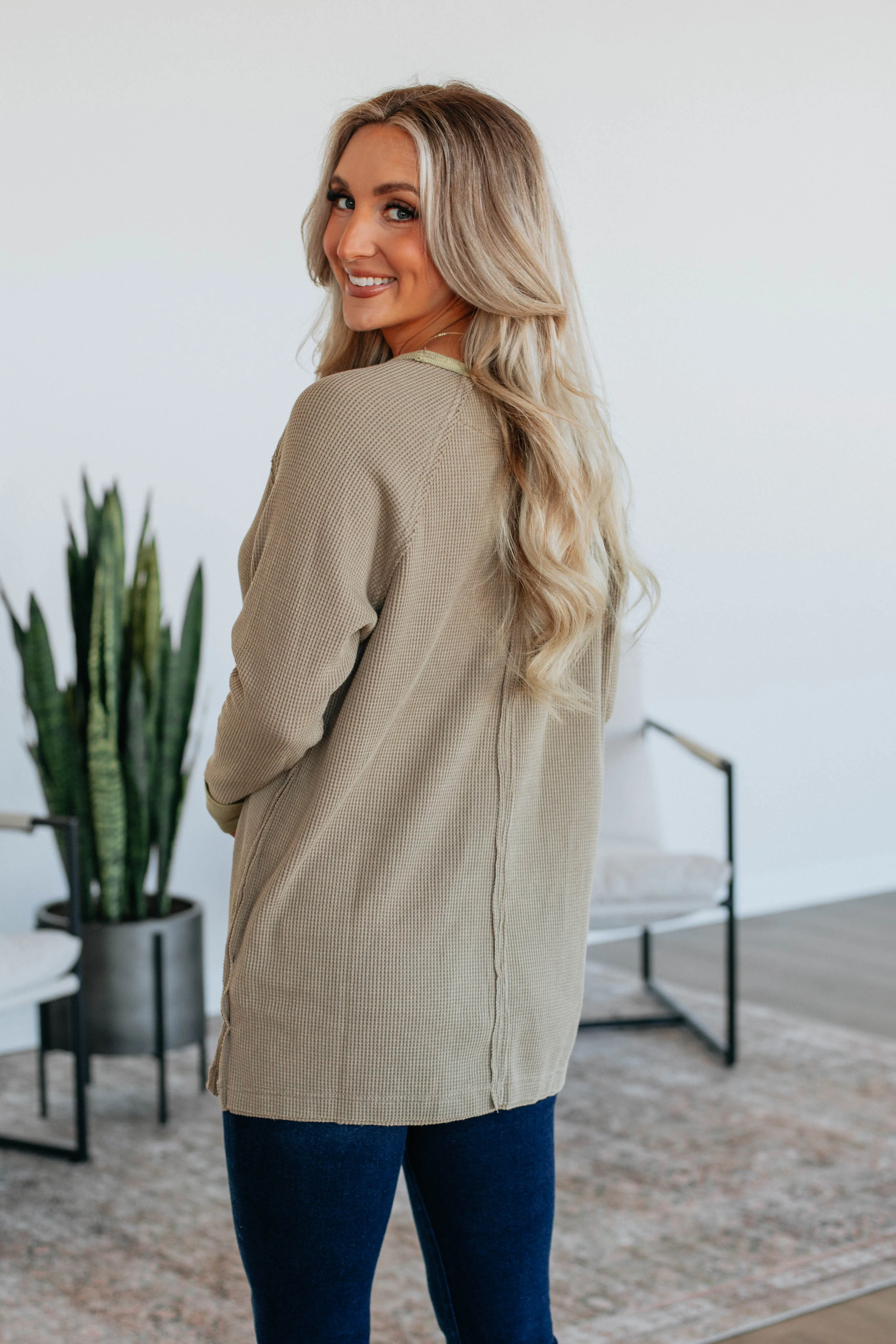 Dafina Knit Top - Artichoke