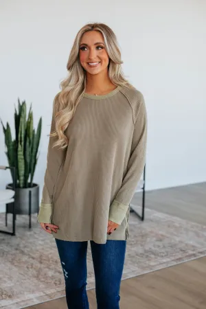 Dafina Knit Top - Artichoke