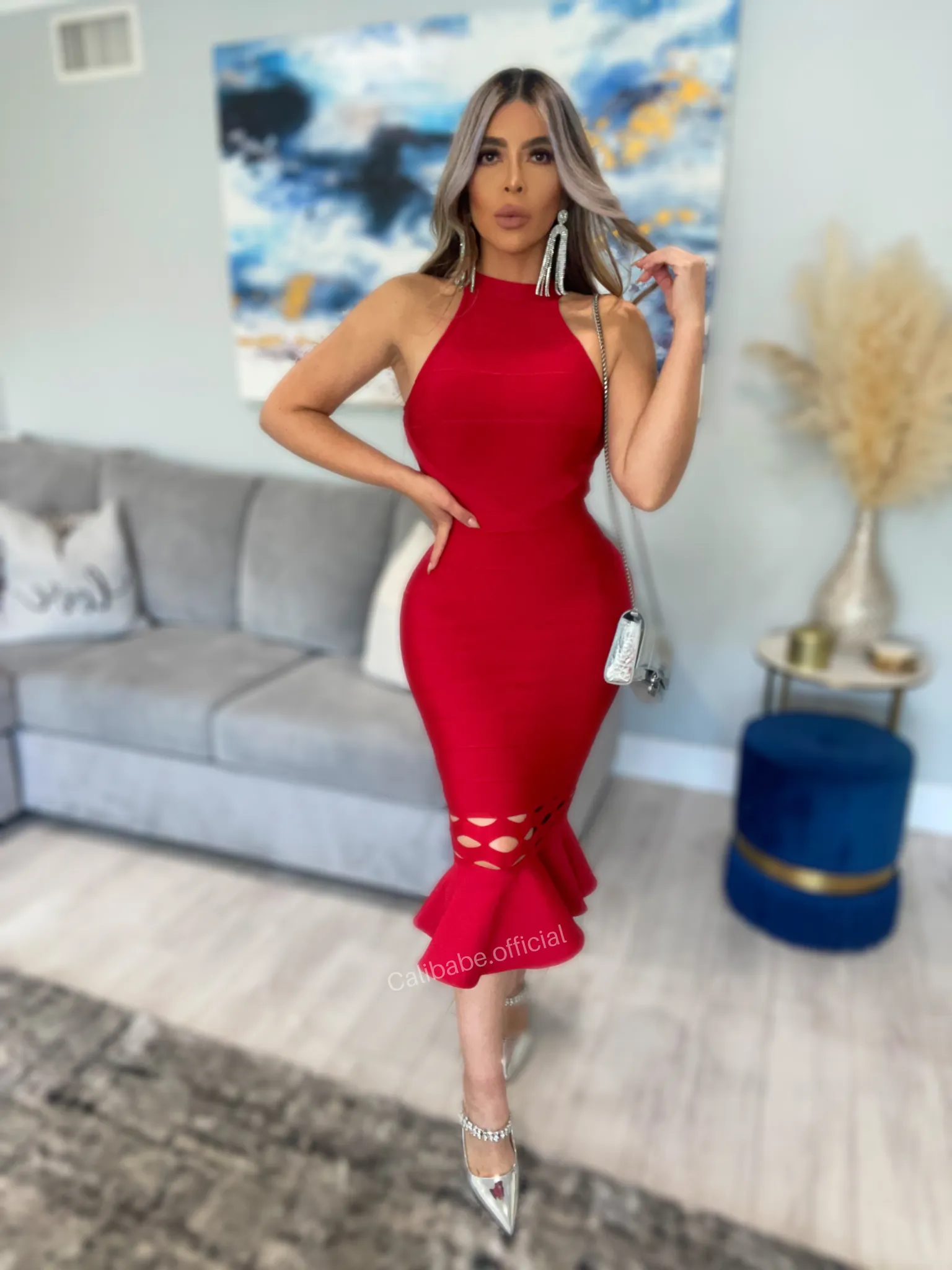 Dakota Bodycon Dress (Red)