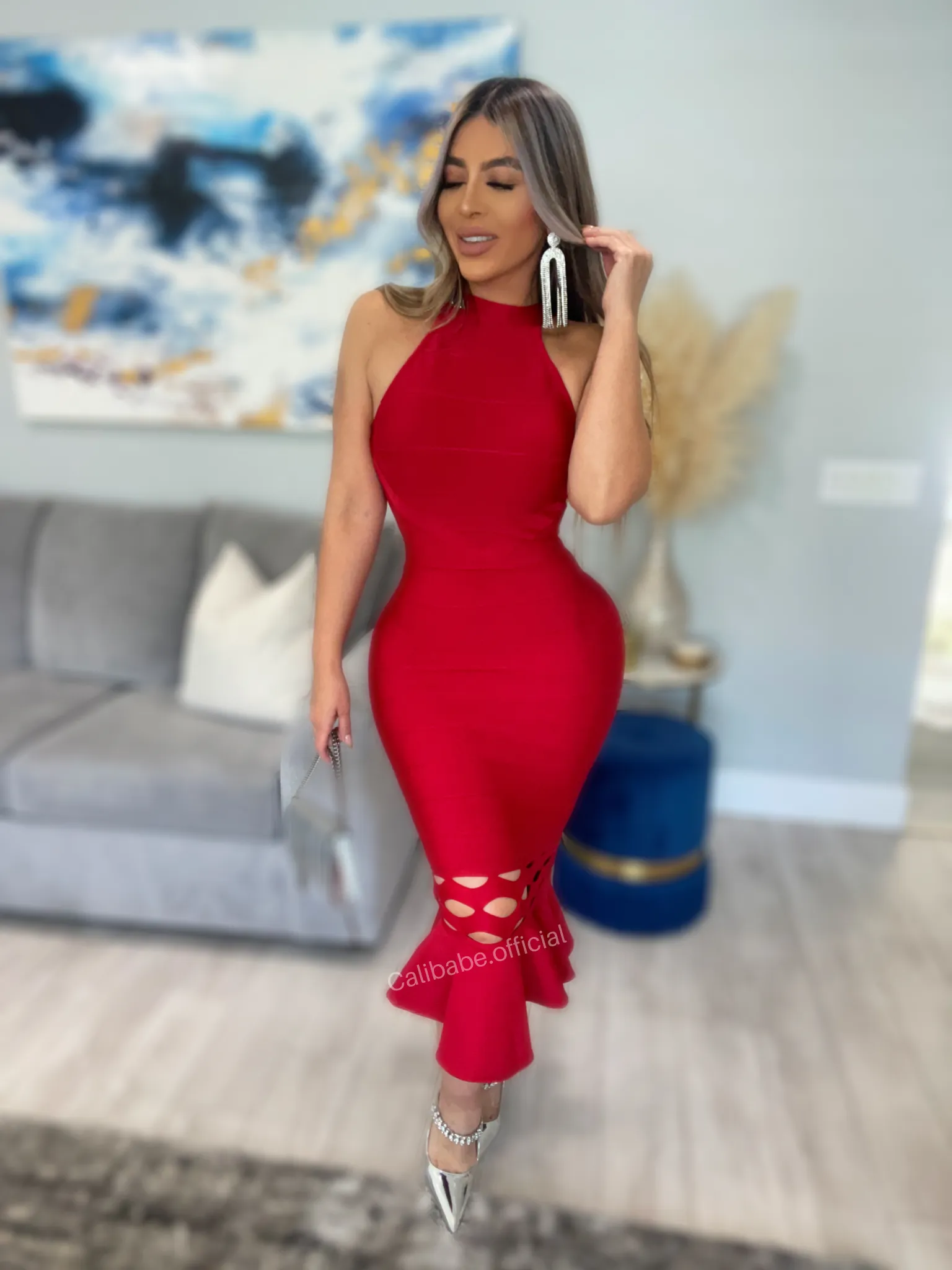 Dakota Bodycon Dress (Red)