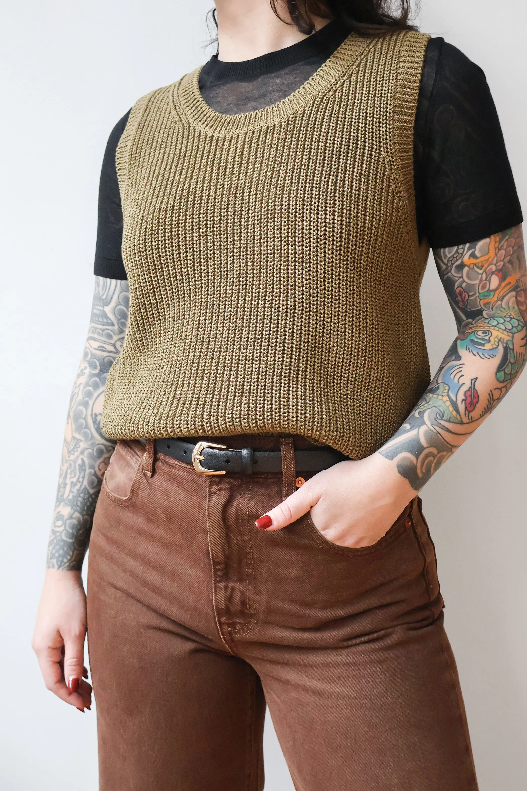 Danny Knit Tank in Bronze