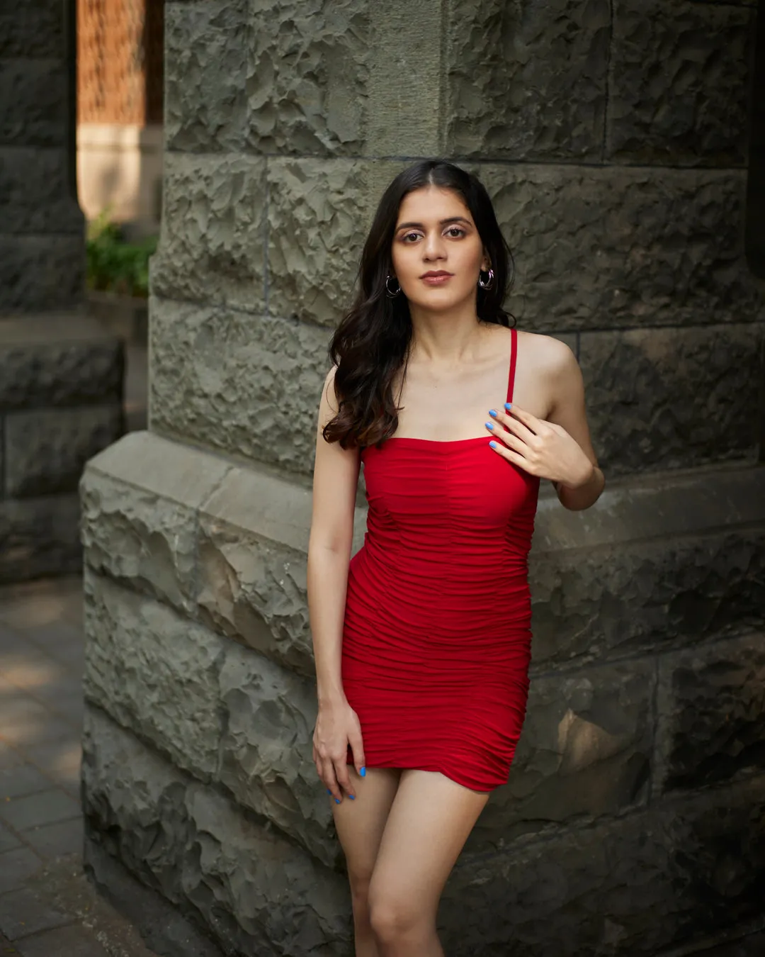 Daring Rouge Sleeveless Red Mini Dress
