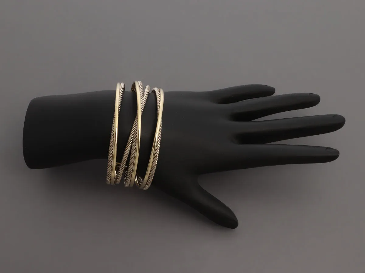 David Yurman Wide Two-Tone Crossover Cuff