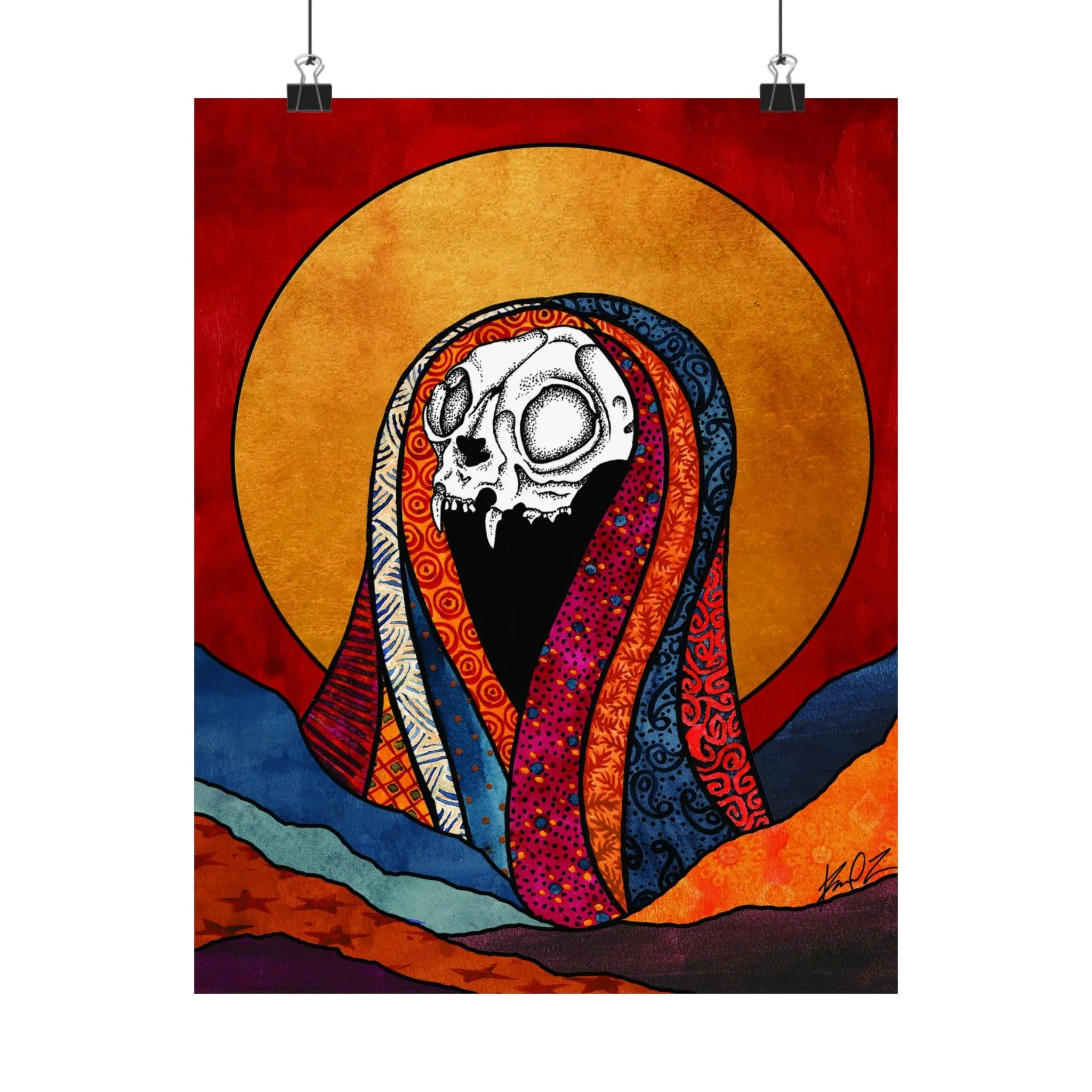 Dead Saints: Cat Skull- Fine Art Matte Print