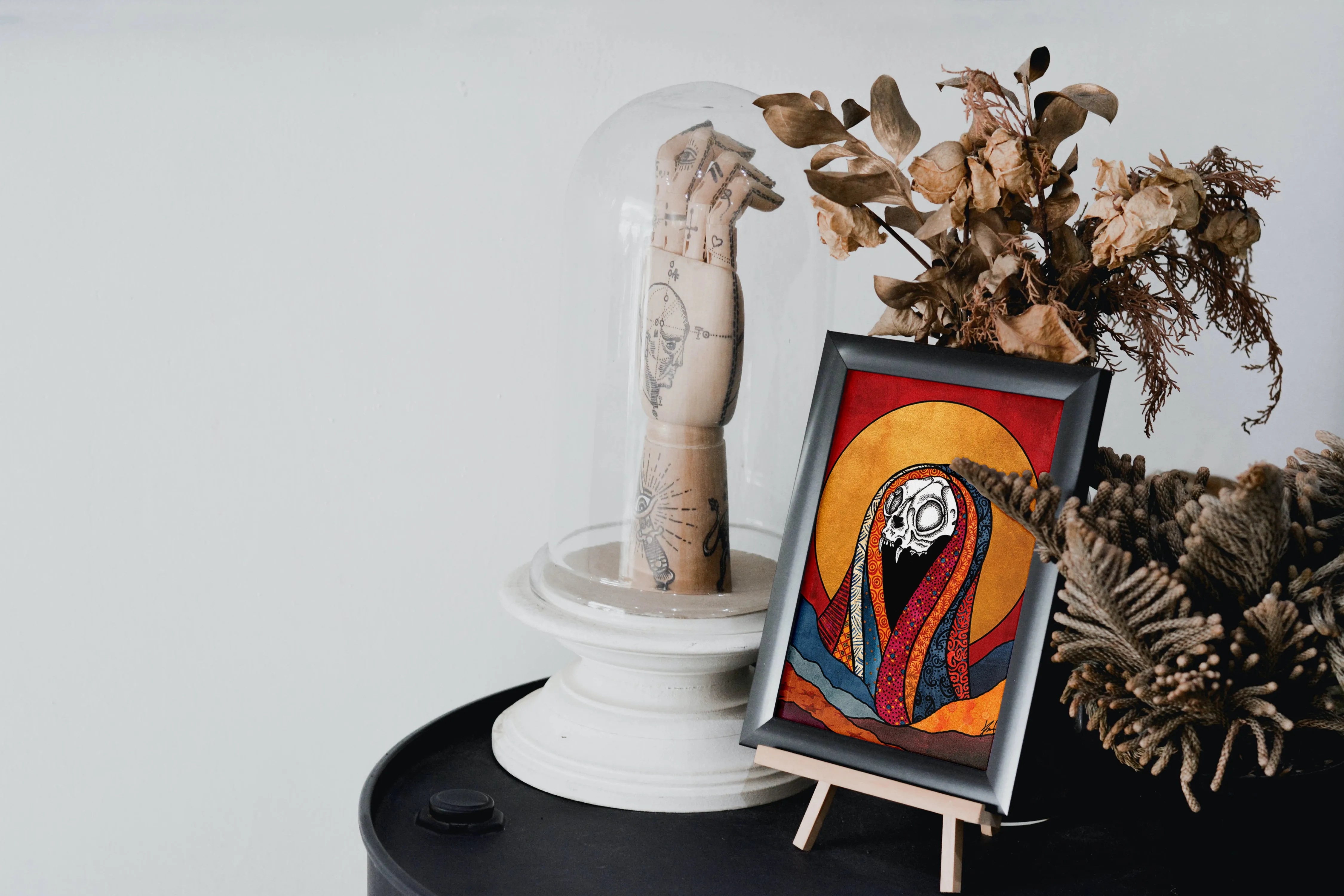 Dead Saints: Cat Skull- Fine Art Matte Print