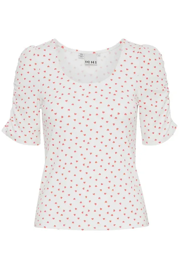 Debby T-Shirt (Cloud Dancer/Heart)