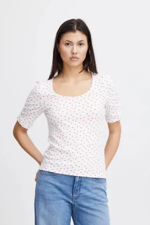 Debby T-Shirt (Cloud Dancer/Heart)