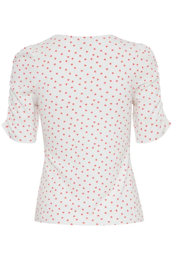 Debby T-Shirt (Cloud Dancer/Heart)