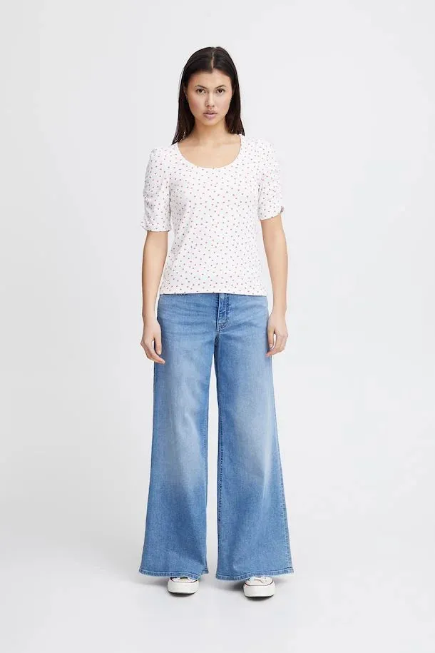 Debby T-Shirt (Cloud Dancer/Heart)