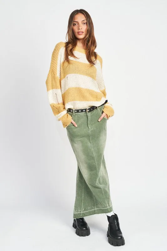 DISTRESSED KNIT TOP