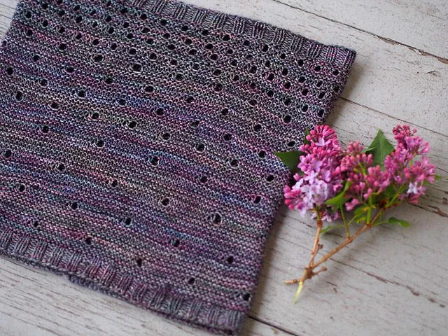 Dodging Rain Drops Cowl Knitting Pattern Fingering Weight
