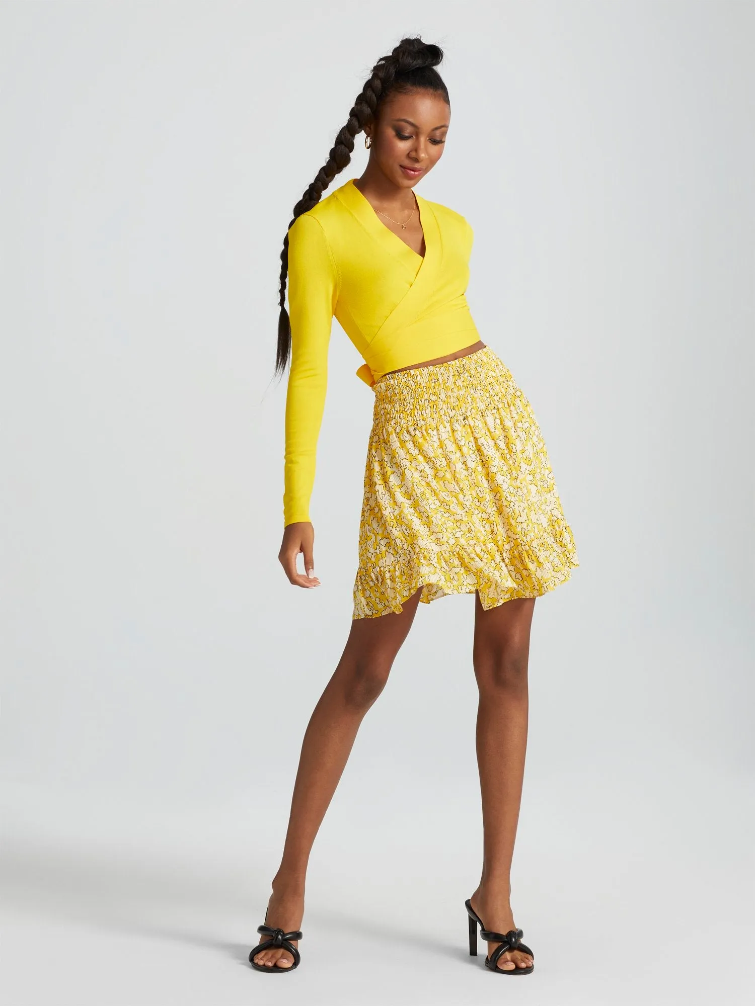 Domenica Knit Wrap Top