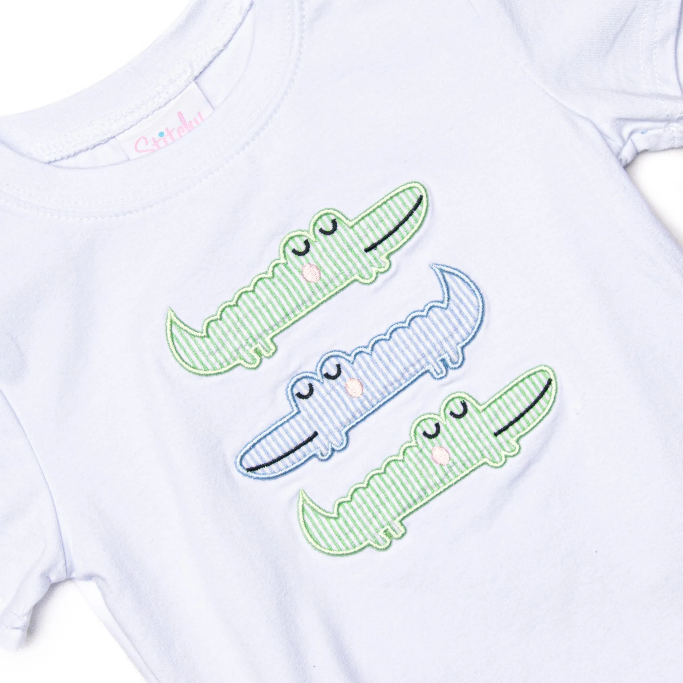 Dundee Dude Applique Top, White