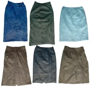 Earth Tones: Vintage Y2K Leather Skirt Collection🌍👗✨ (H-056)