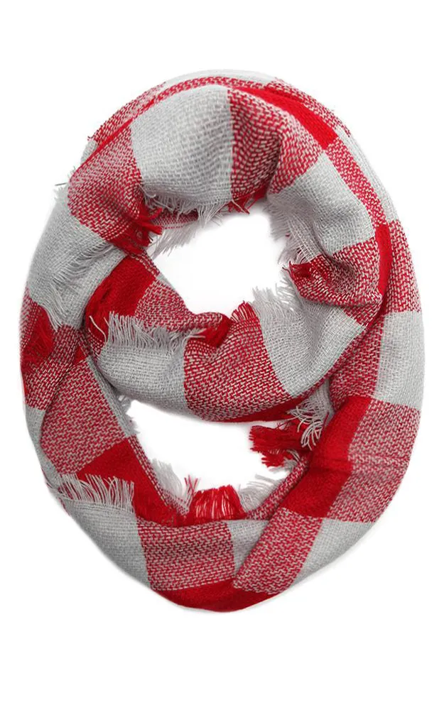 EAS8628 Buffalo Plaid Woven Infinity