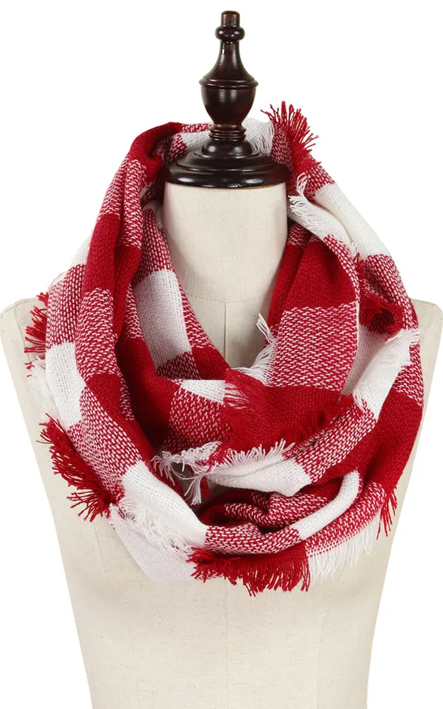 EAS8628 Buffalo Plaid Woven Infinity