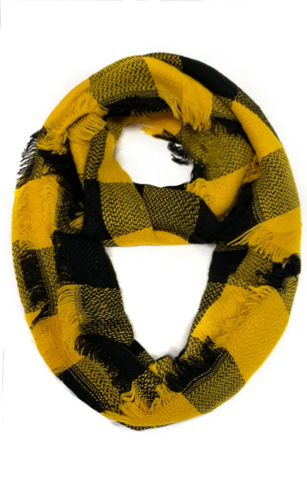 EAS8628 Buffalo Plaid Woven Infinity