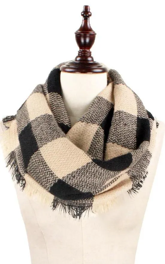 EAS8628 Buffalo Plaid Woven Infinity