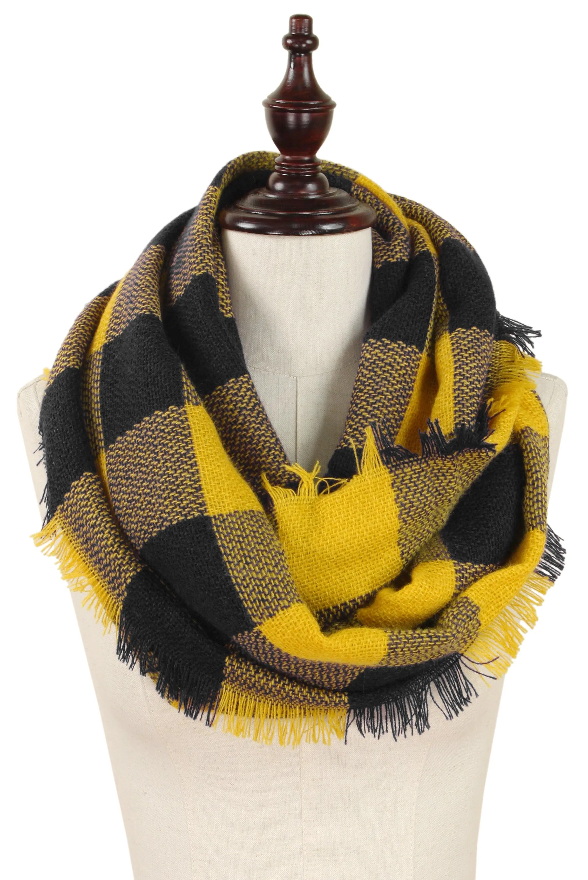 EAS8628 Buffalo Plaid Woven Infinity